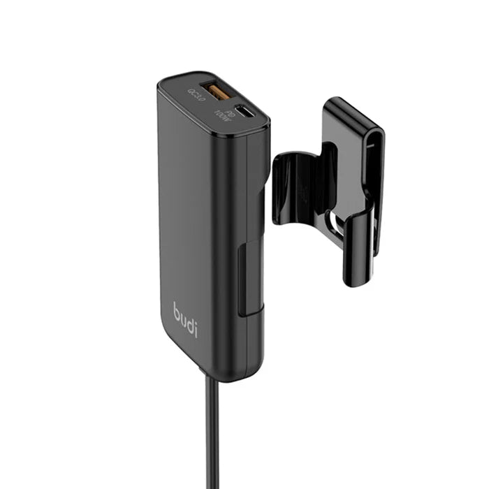 Budi 118W PD QC 3.0 Car Socket Charger 1.5M