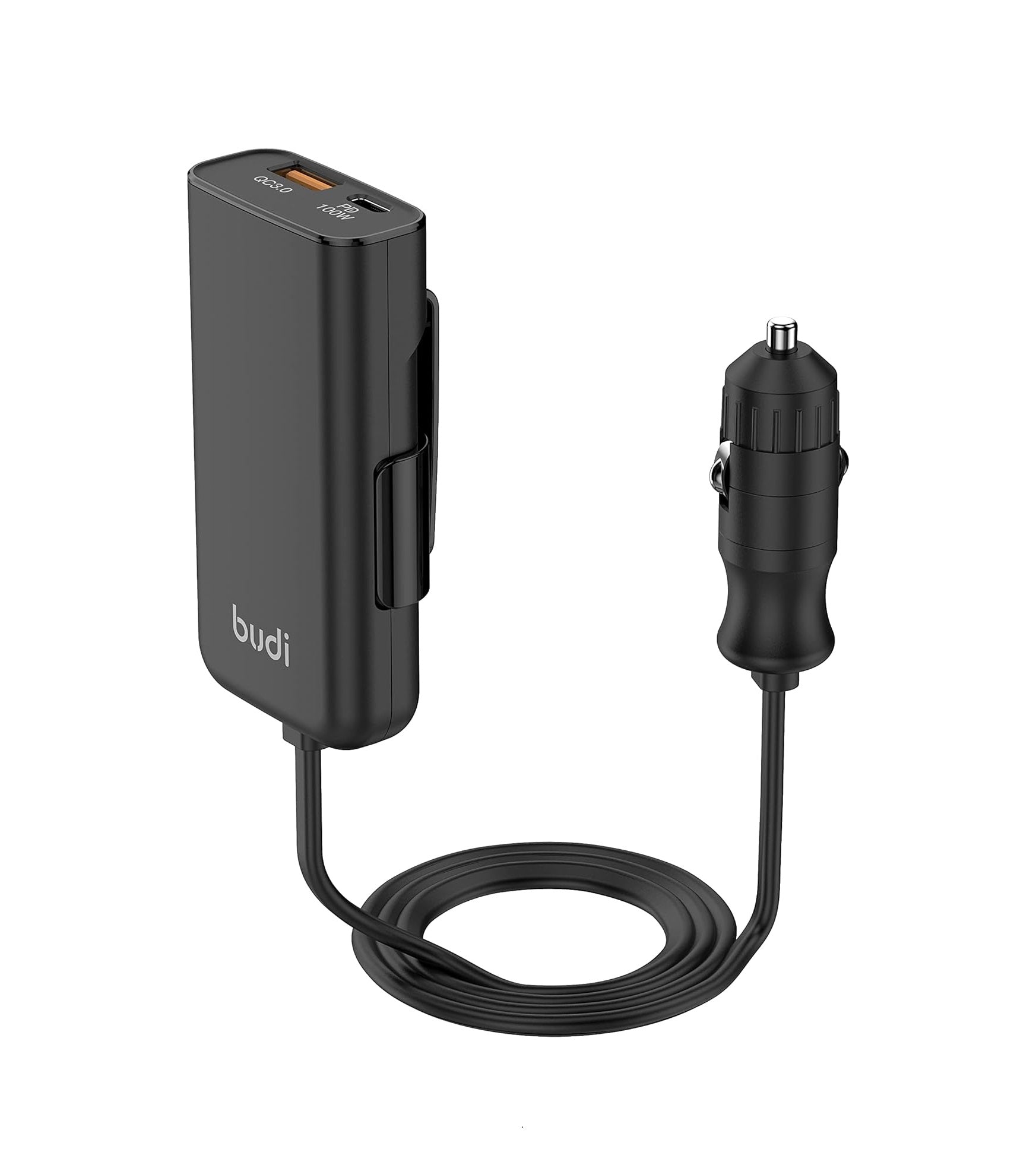 Budi 118W PD QC 3.0 Car Socket Charger 1.5M