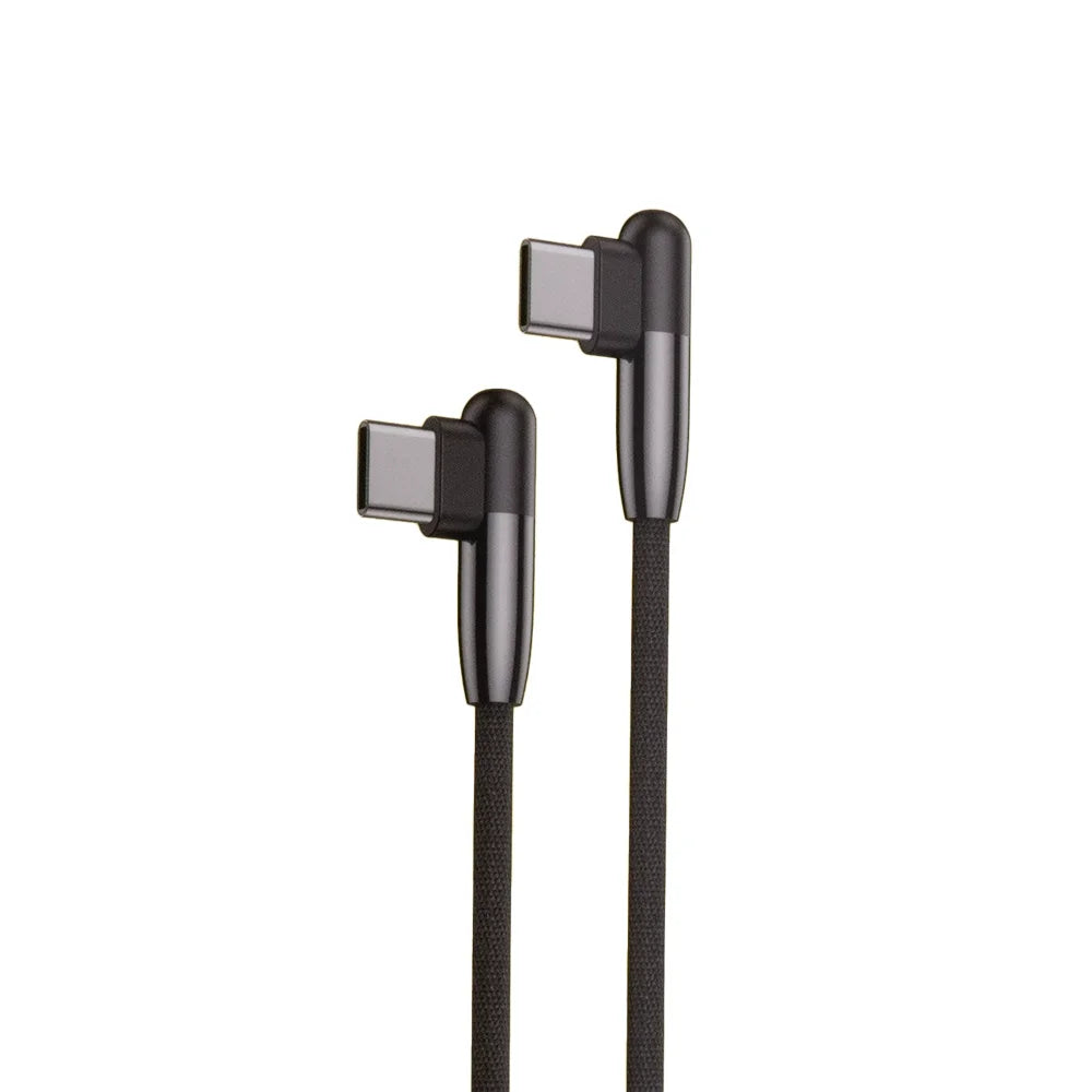 Budi 65W Type C to Type C L-Shaped Fast Charging Sync Cable 1.5M