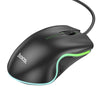 Hoco LED Flashing Gaming Wired Mouse - Black