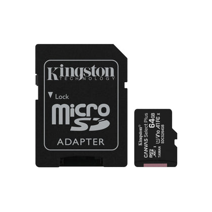 Kingston Canvas Select Plus 64GB microSDXC Memory Card with SD Adapter